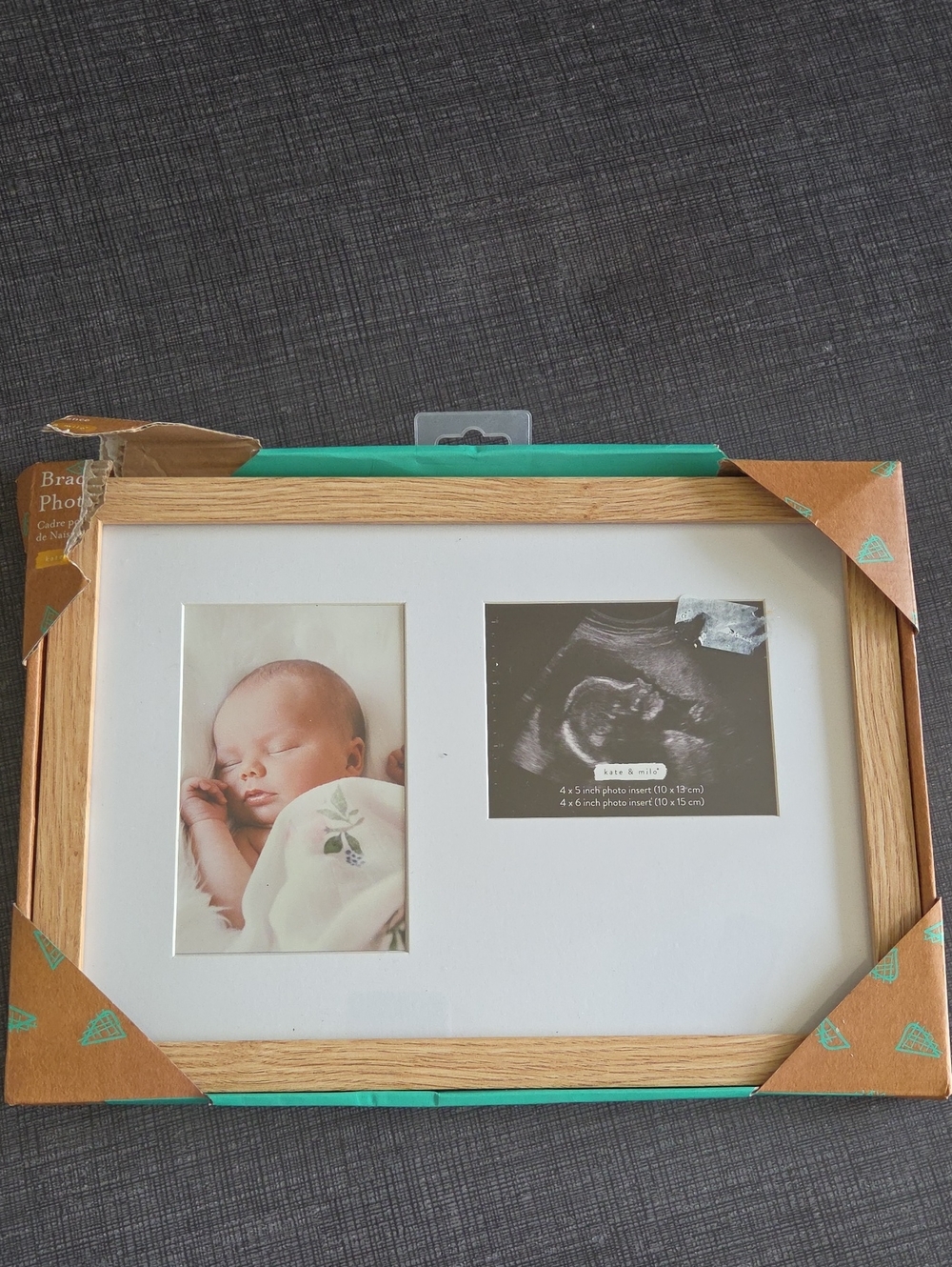 Baby Sonogram And Bracelet Picture Frame
